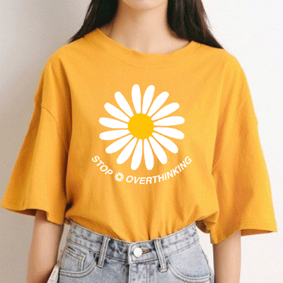 FREE SHIP -STOP OVERTHINKING Loose fit TEE