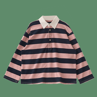 2019 NEW- UNISEX ART HOE Rugby - skater aesthetic Long sleeve Tee TRIO